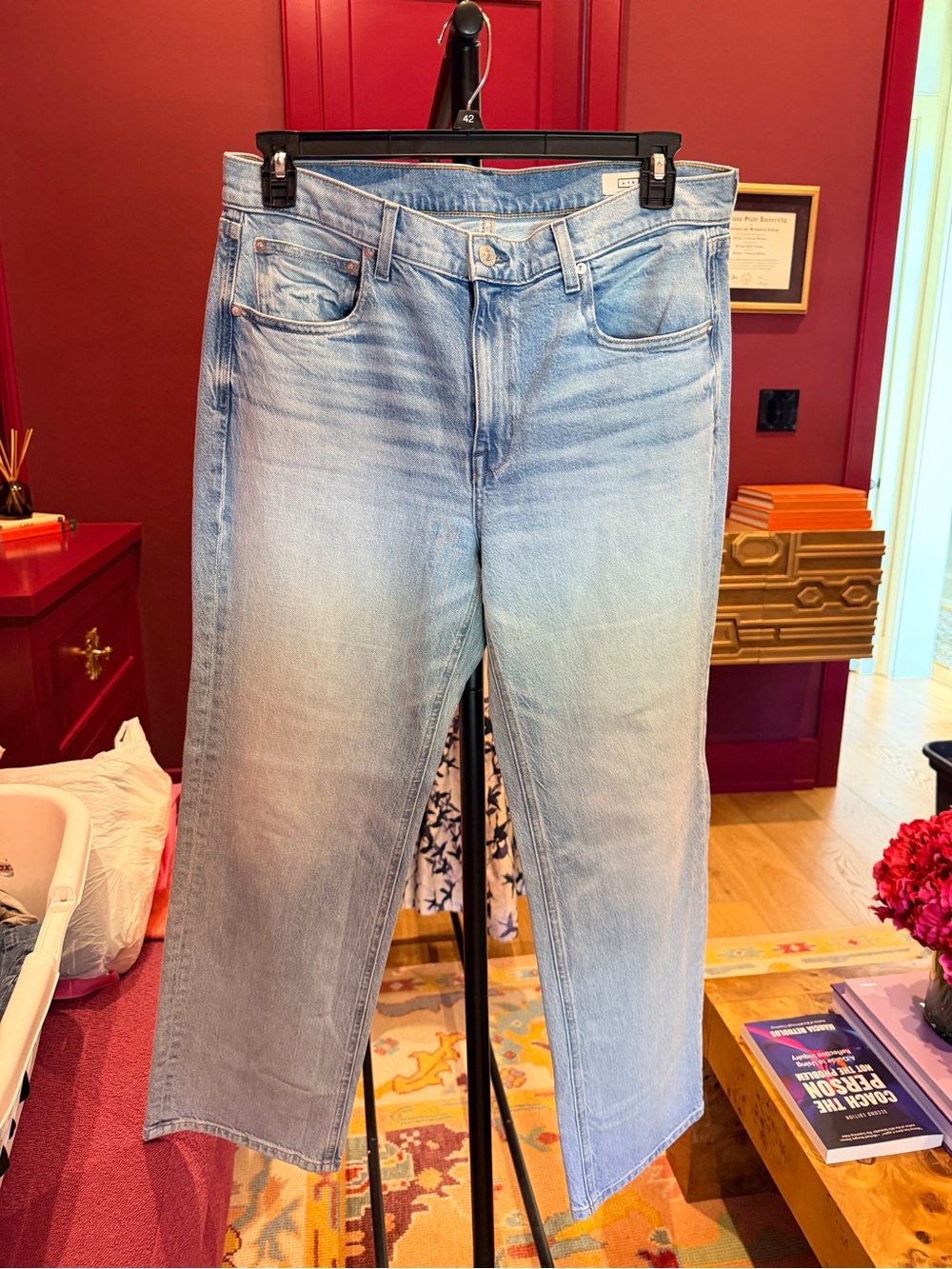 AYR Light Blue Relaxed Straight-Leg Jeans